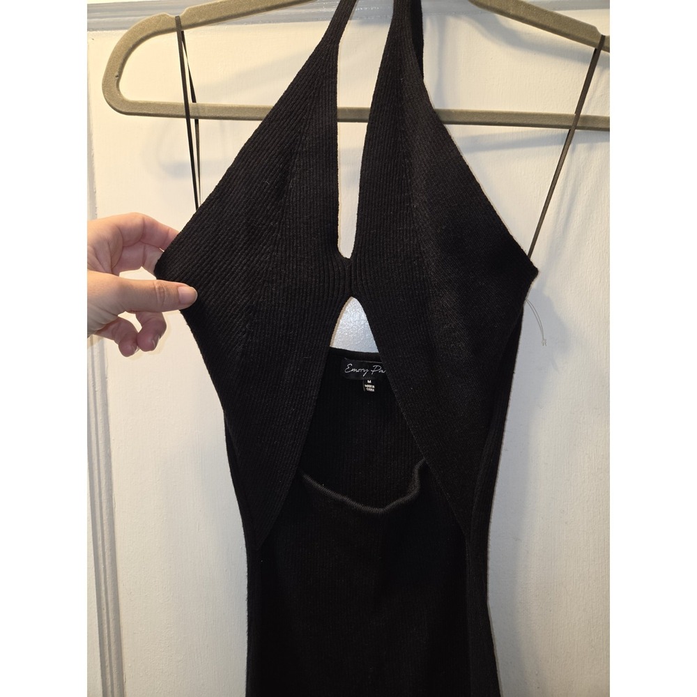 Emory Park Black Halter Cut Out Dress. XS